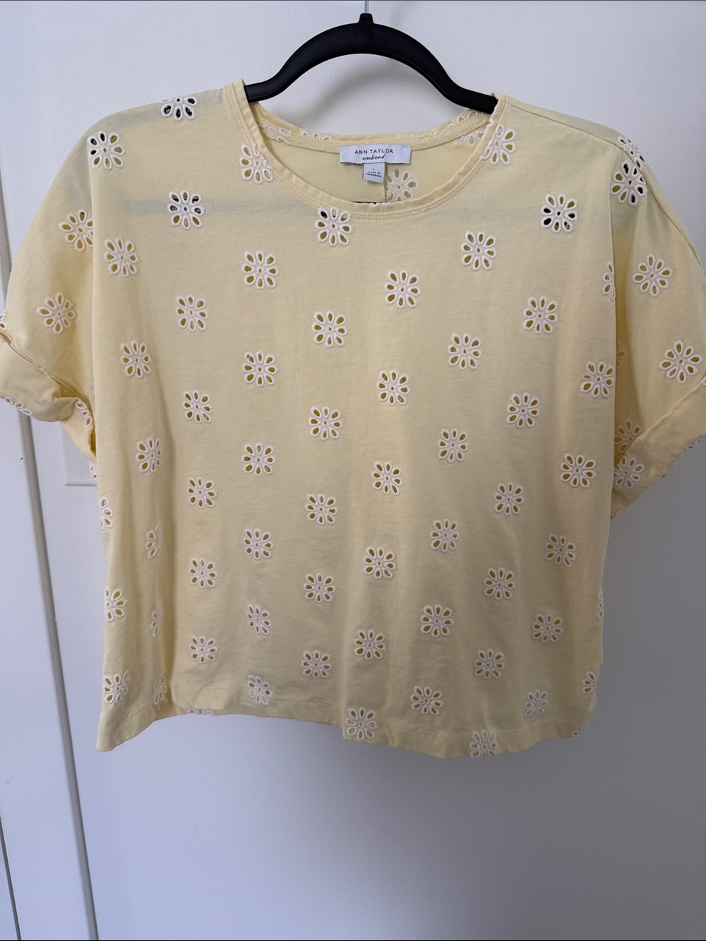 Ann Taylor Floral Short Sleeve Blouse